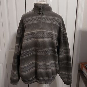 Vintage 1996 Bugle Boy Company 3/4 Zip Fleece Pullover Sweater Sweatshirt Medium
